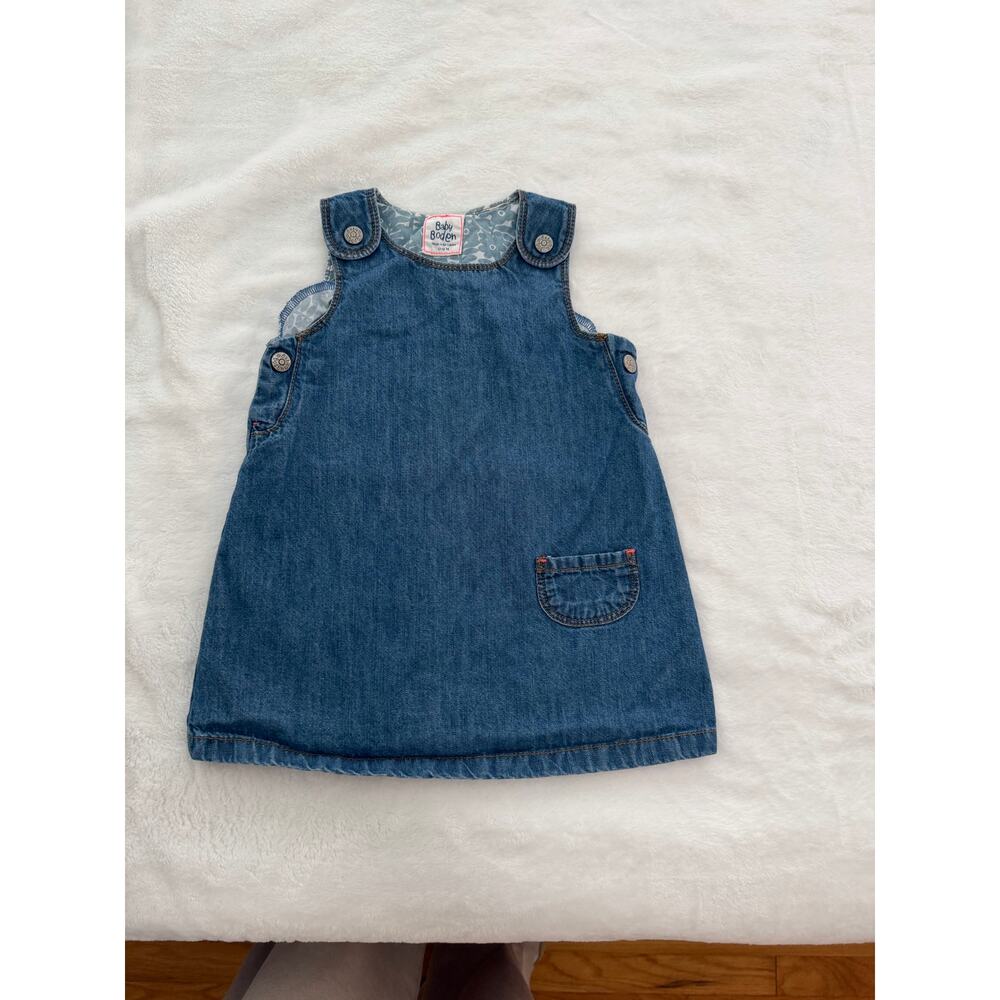 Baby Boden Overall Dress Denim Blue 12-18 Months